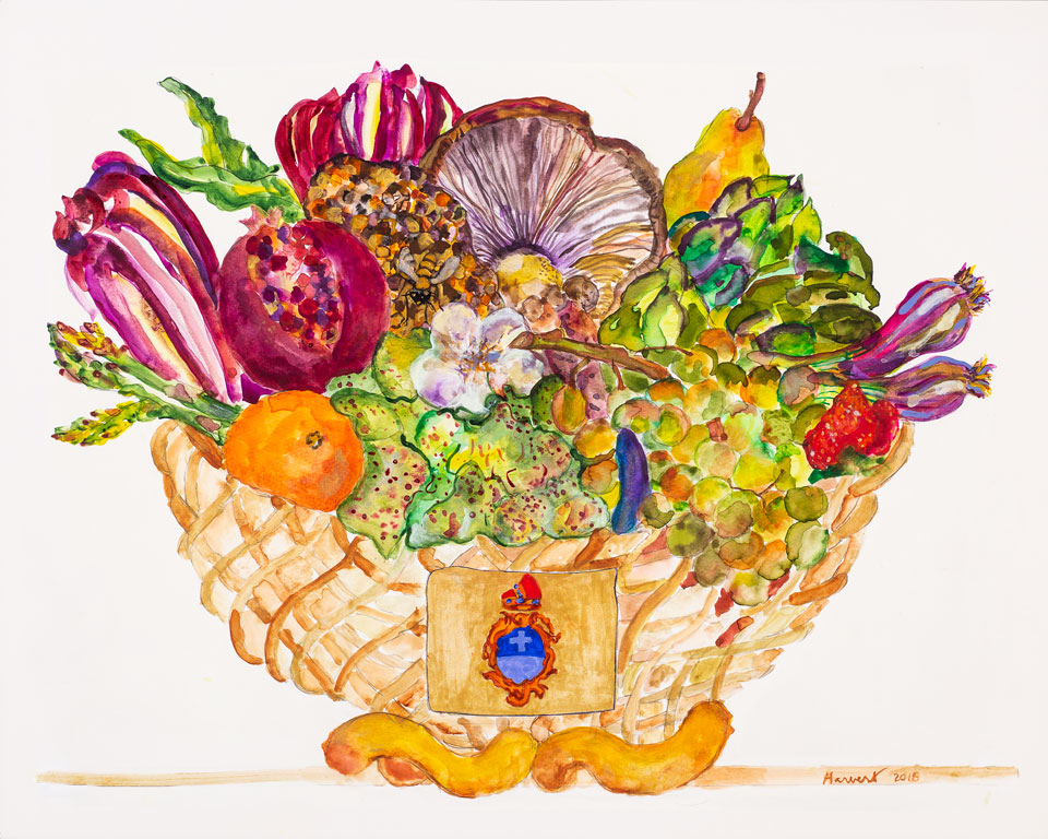 Watercolor sketch for Centrotavola Veneziano