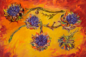 Artichoke Flowers in the Furnace, 2023